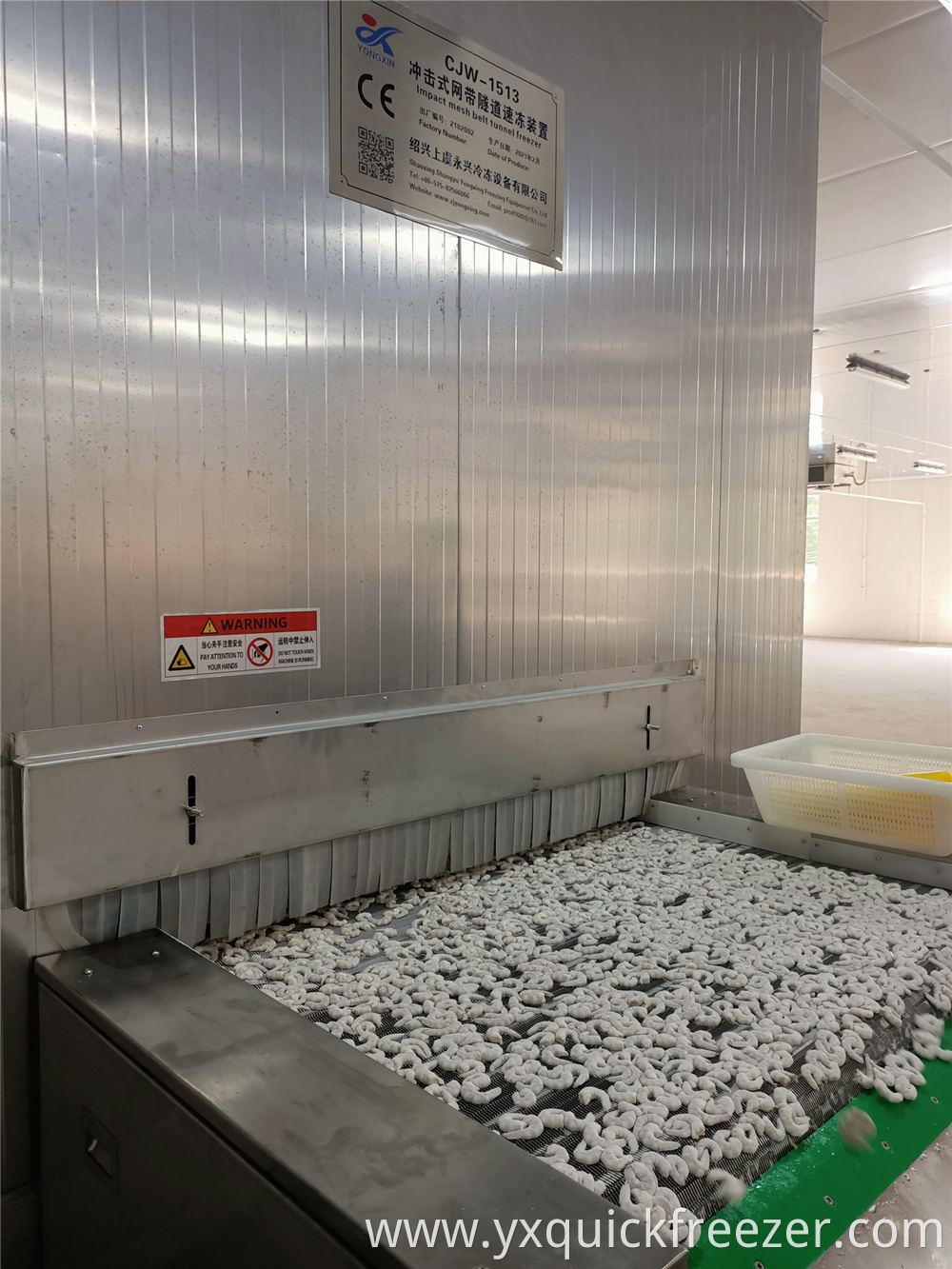 Impact Tunnel Freezer For Shrimp Plant